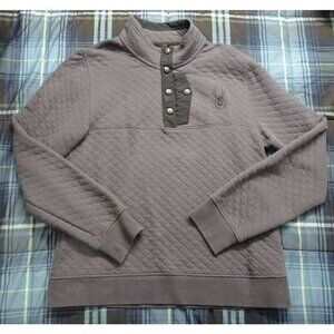 Spyder Gray Quarter Snaps Jacket Skiing, snowboarding Jacket Size Medium